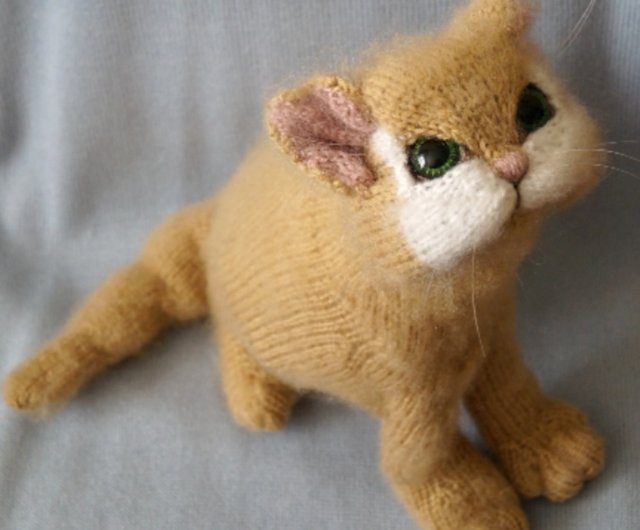 realistic plush cat