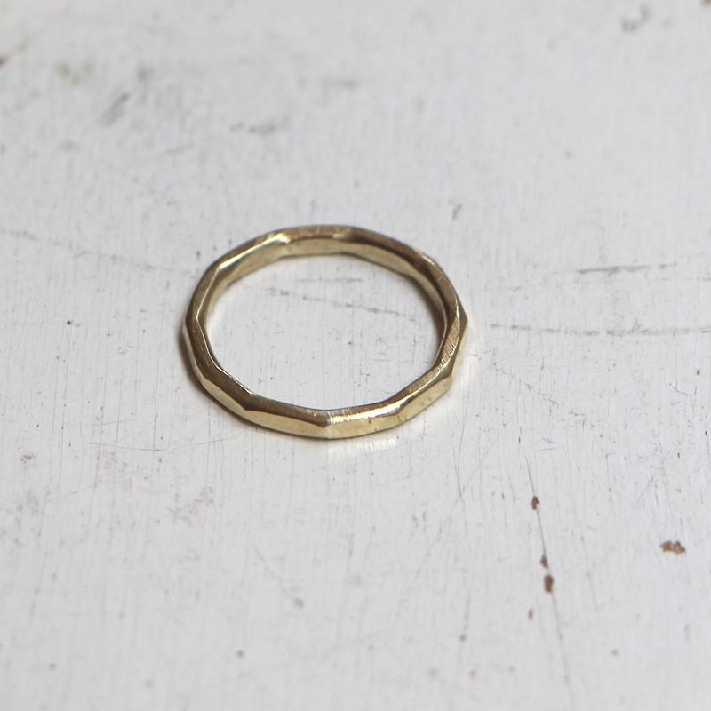 Brass ring multi-sided - General Rings - Other Metals Gold