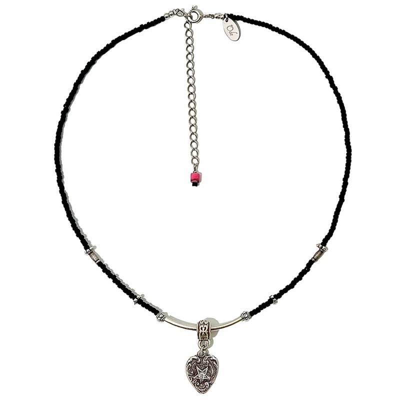 ENDLESS LOVE NECKLACE (Black) - Necklaces - Sterling Silver Black