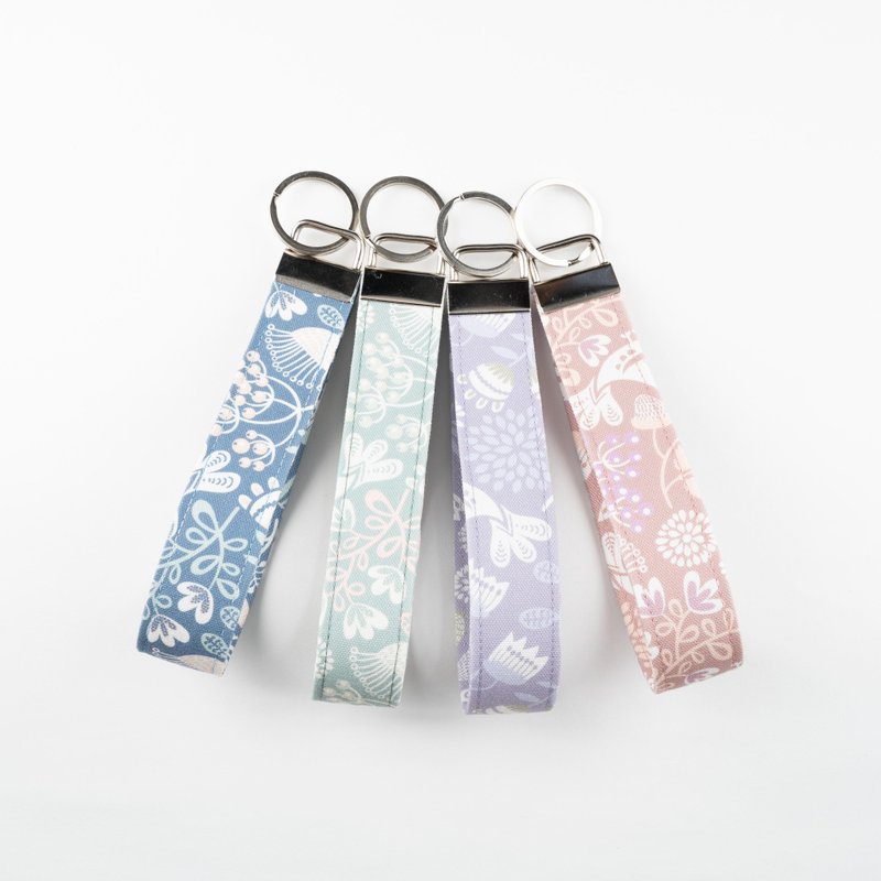 Handmade Personalized Wristlet Keychain Key Fob Holder Lanyard Keyring - Customi - ที่ห้อยกุญแจ - ผ้าฝ้าย/ผ้าลินิน หลากหลายสี