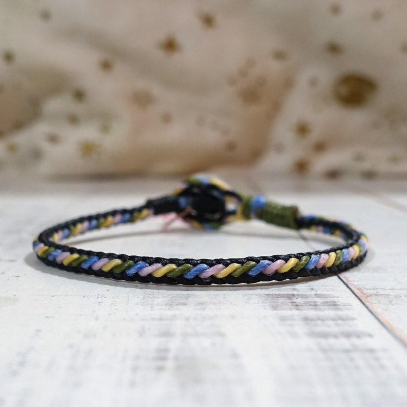 Mandala Garden│Classic Braided Diagonal Style│Waterproof Wax Surf - สร้อยข้อมือ - วัสดุกันนำ้ หลากหลายสี