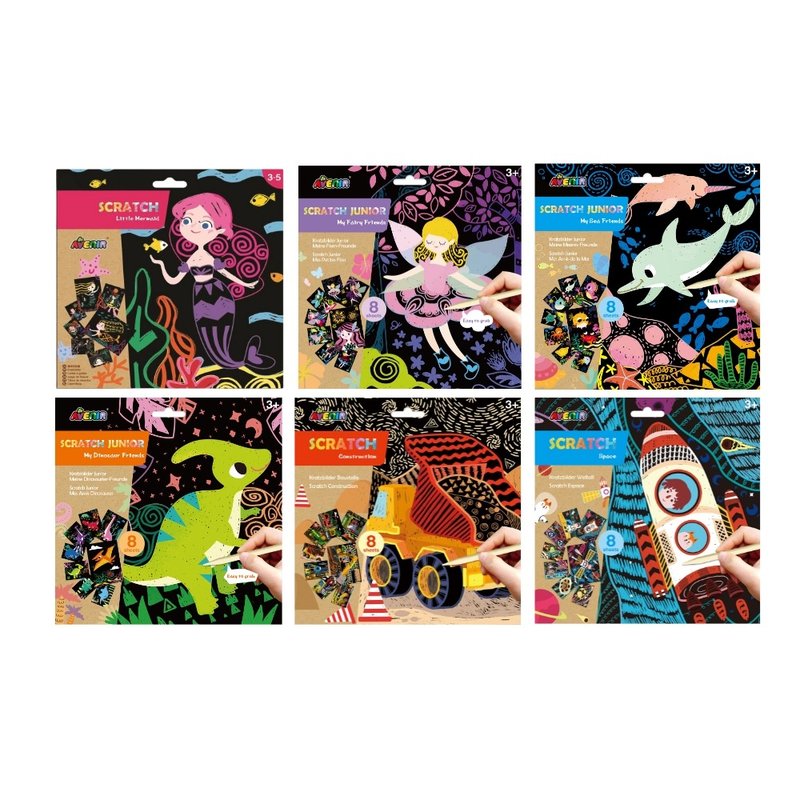 【德國Avenir Kids】趣味刮畫入門系列(全系列六款) - 寶寶/兒童玩具/玩偶 - 紙 