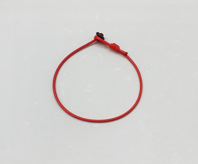 Wax thread bracelet single thread button style plain simple Wax