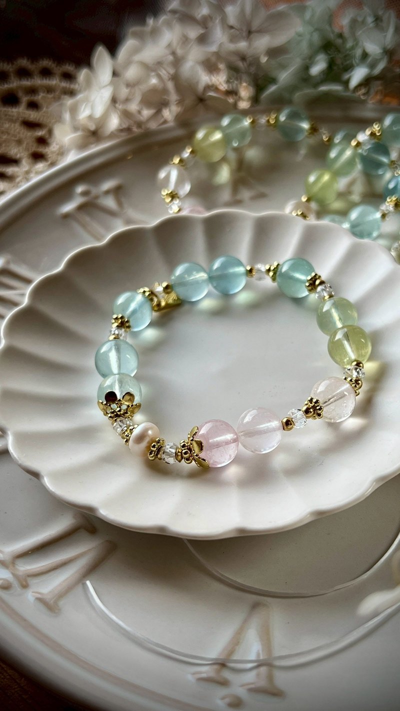 -摩根水果糖-天然水晶手鏈/黃銅手鍊 - 手鍊/手環 - 水晶 多色