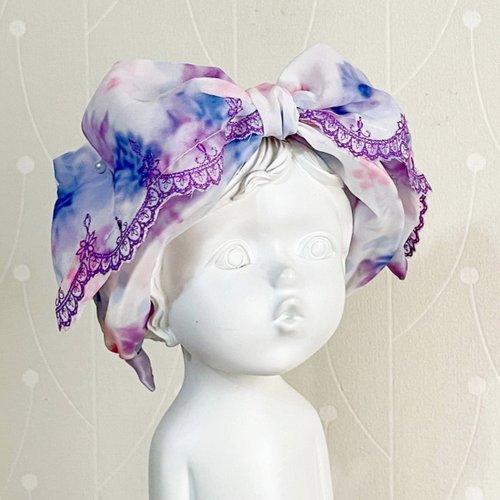 哈娜髮飾 Hanabi ~ 手工訂製飾品 大蝴蝶結髮箍/ 寬版 寬邊 髮帶式刺繡蕾絲頭箍 髮窟 頭帶 頭飾