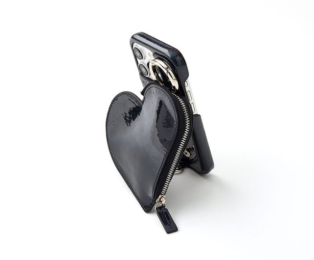 iPhoneアクセサリー ajew glow heart pocket case ajew glow heart pocket case / black(紐つき) - ショップ ajew 台湾