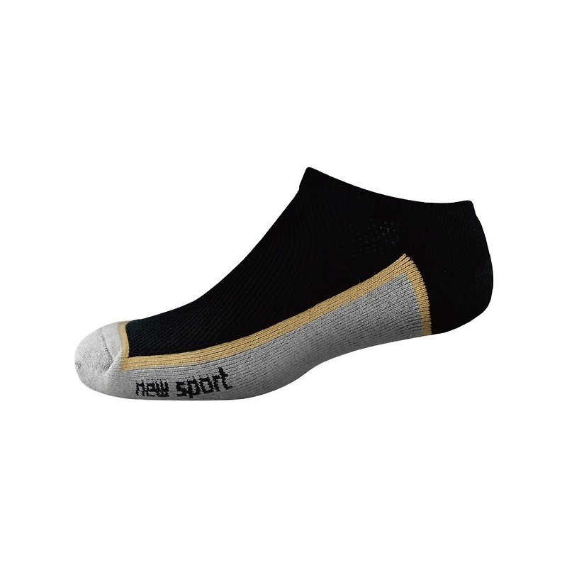 Multiple discounts new sport bamboo charcoal technology [black gray gold] bamboo charcoal yarn antibacterial deodorant socks - ถุงเท้า - ผ้าฝ้าย/ผ้าลินิน สีดำ