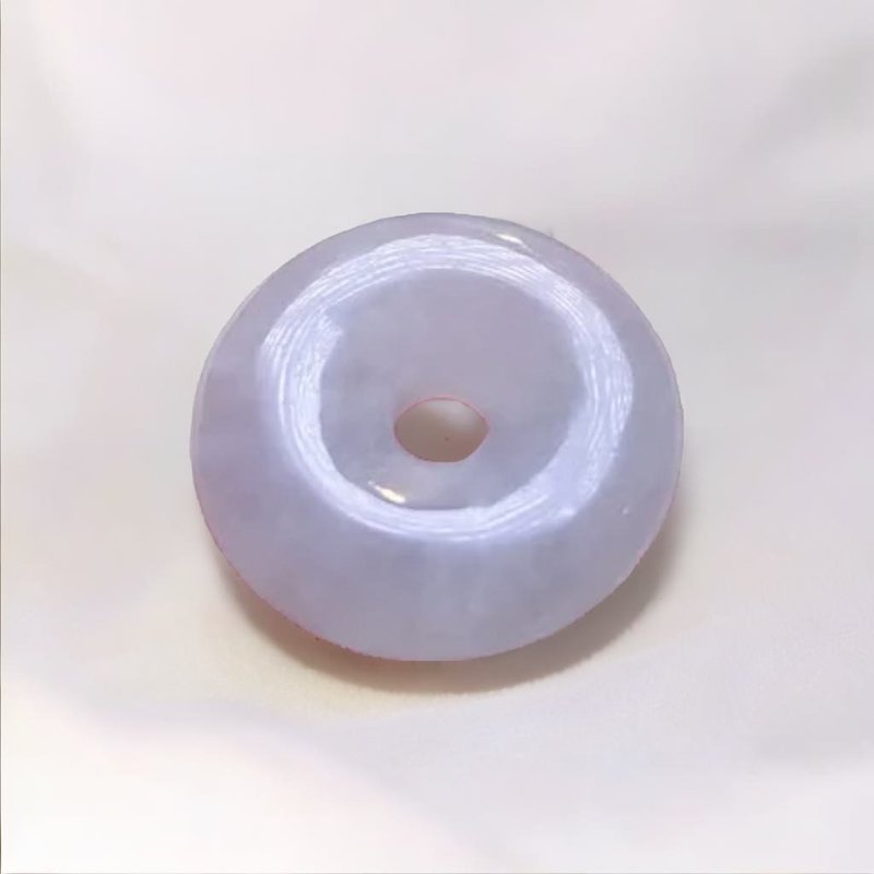 【願‧平安】冰種翡翠平安扣吊飾 | 天然緬甸玉A貨翡翠 | 送禮 - 吊飾/掛飾 - 玉石 透明