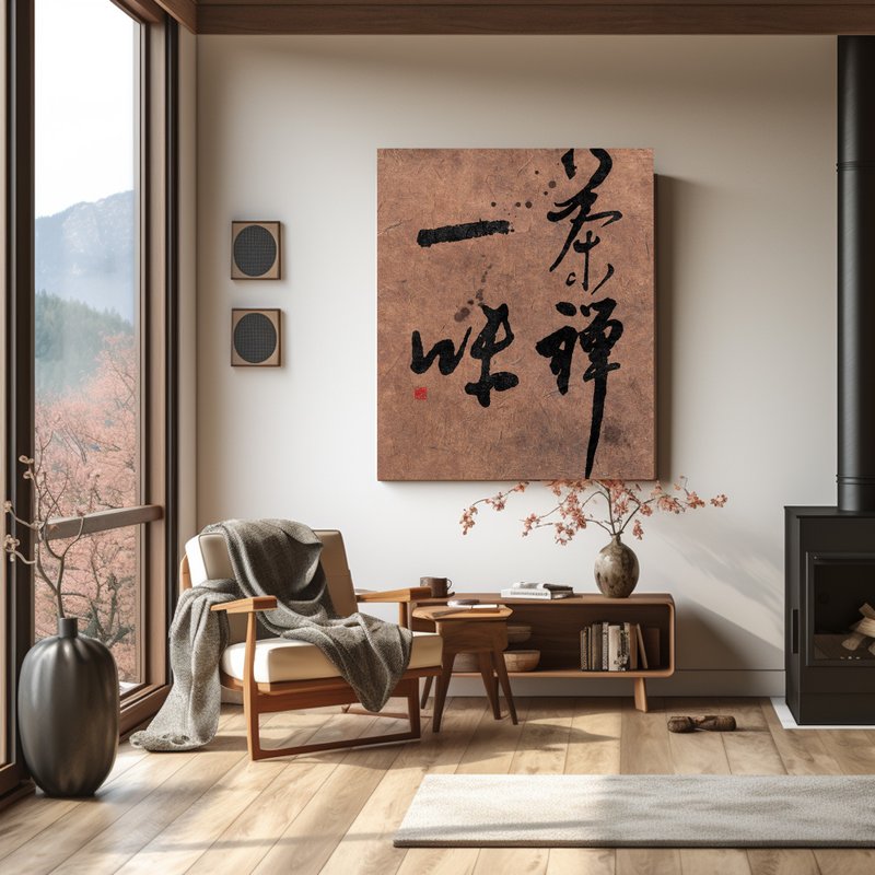 書法-無框畫 | 喬遷禮物 | 開店 | 民宿佈置 | 搬新家 | 裝飾畫 - 海報/掛畫/掛布 - 其他材質 黑色
