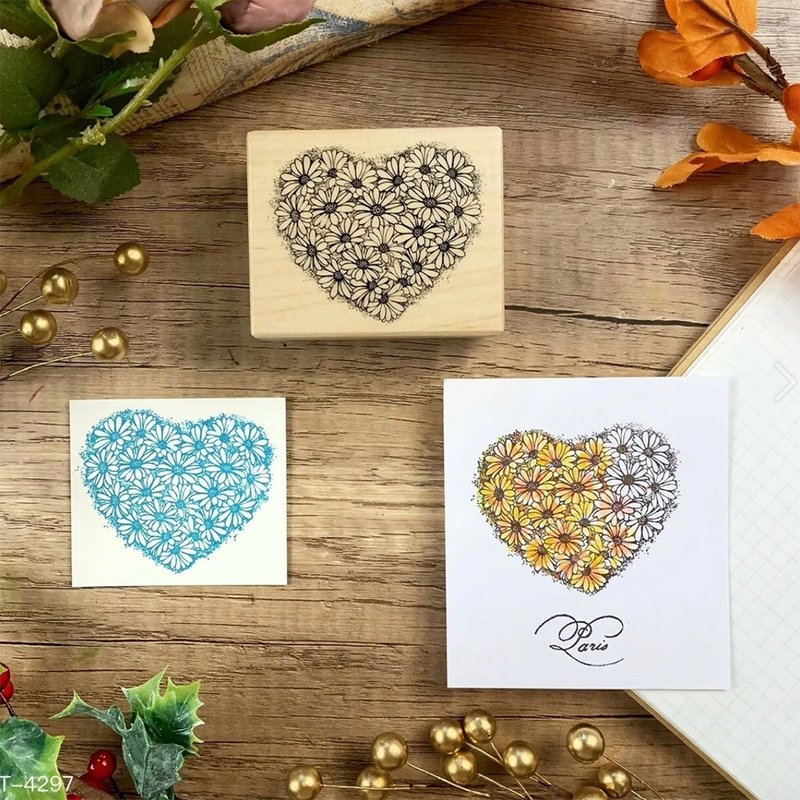 Maple Wood Stamp-Flower Love FT-4297 - Stamps & Stamp Pads - Wood 