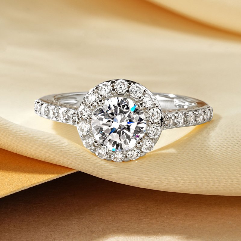 高碳鑽戒指 圓形碎鑽款 交換禮物 - 戒指 - 寶石 