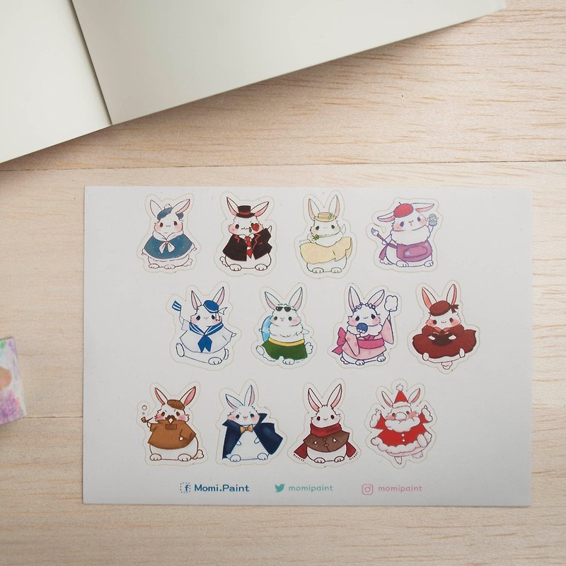 12 Season Bunny * Sticker - สติกเกอร์ - กระดาษ 