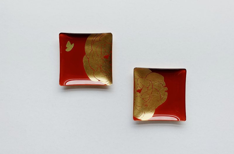 First_ Gold Foil Square Glass Plate (S) - เทียน/เชิงเทียน - แก้ว สีทอง