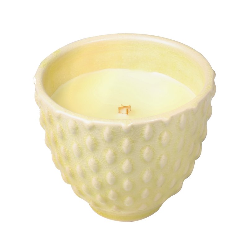 WW 8oz. Fruity Ceramic Mug Wax- Lemon Birthday Gift Lover Gift Lover Gift - เทียน/เชิงเทียน - ขี้ผึ้ง สีเหลือง