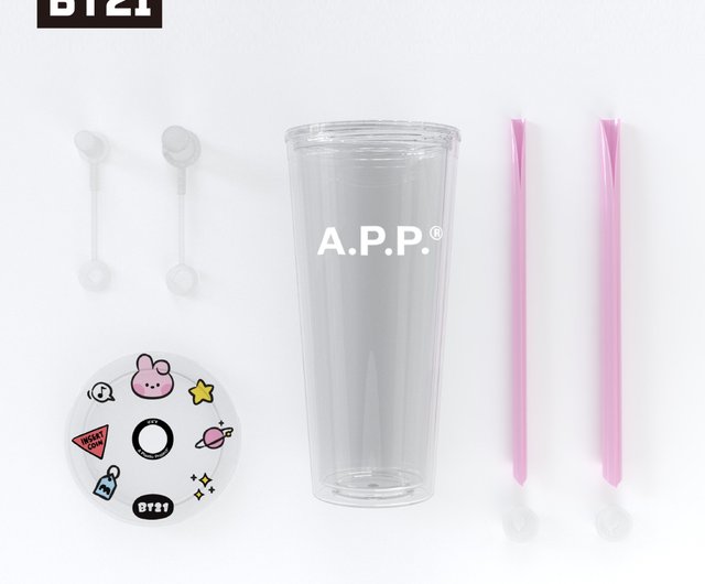 BT21 Cooky Double Wall Glass Cup