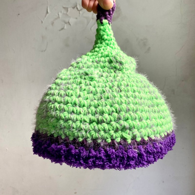 Handmade knitting hat - หมวก - ผ้าฝ้าย/ผ้าลินิน สีเขียว