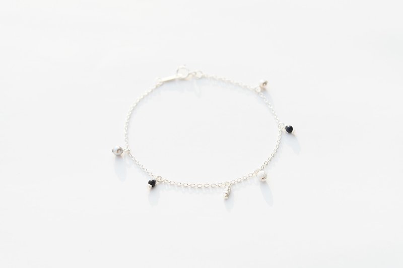 "Looking at the stars series" Mini Silver Star Lansing fine gravel Bracelet - Bracelets - Gemstone 
