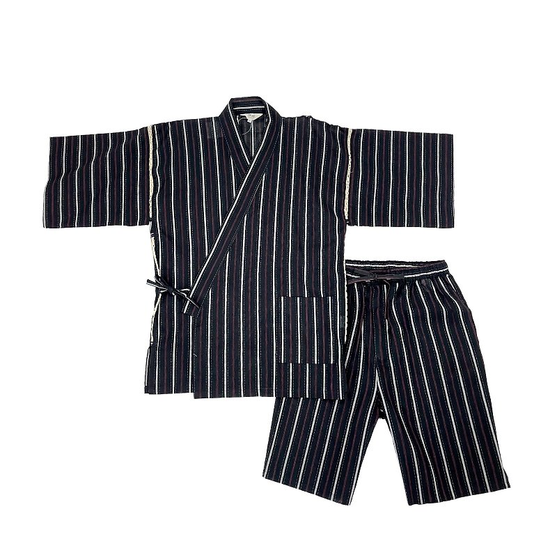 Men's Cotton Linen Jinbei Single Item ML LL wn15 (Jinbei Jinbei Relaxation Wear, Men's Japanese Clothes, Loungewear, Sleepwear, Sleepwear, Pajamas, Summer Items) - ชุดนอน/ชุดอยู่บ้าน - ผ้าฝ้าย/ผ้าลินิน สีน้ำเงิน