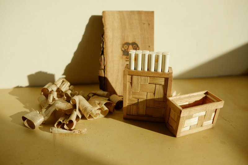 wood and bamboo cigarette case - Other - Wood 