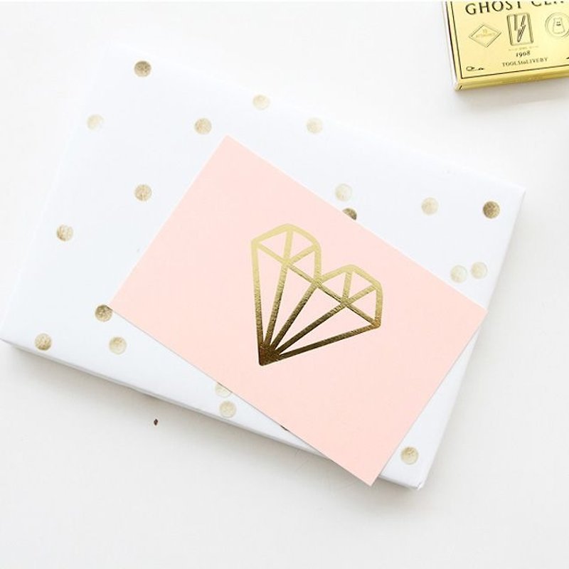 Dessin x GMZ-頑皮鬼閃亮亮明信片-鑽石,GMZ02520 - 心意卡/卡片 - 紙 粉紅色