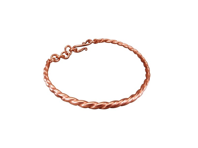 Handmade Copper Bracelet Beautiful Jewelry Mother's Day Gift or Elegant - Bracelets - Copper & Brass Pink