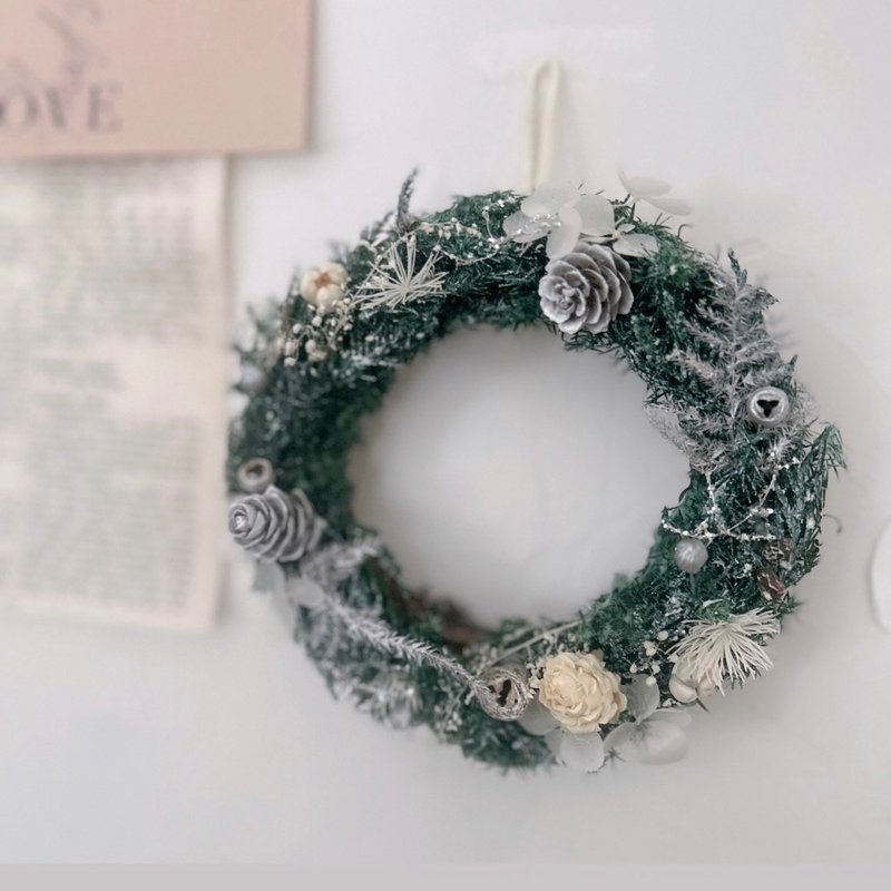 聖誕小花圈 永生花圈 附禮盒 聖誕禮盒 客製化禮物 - 乾燥花/永生花 - 植物．花 