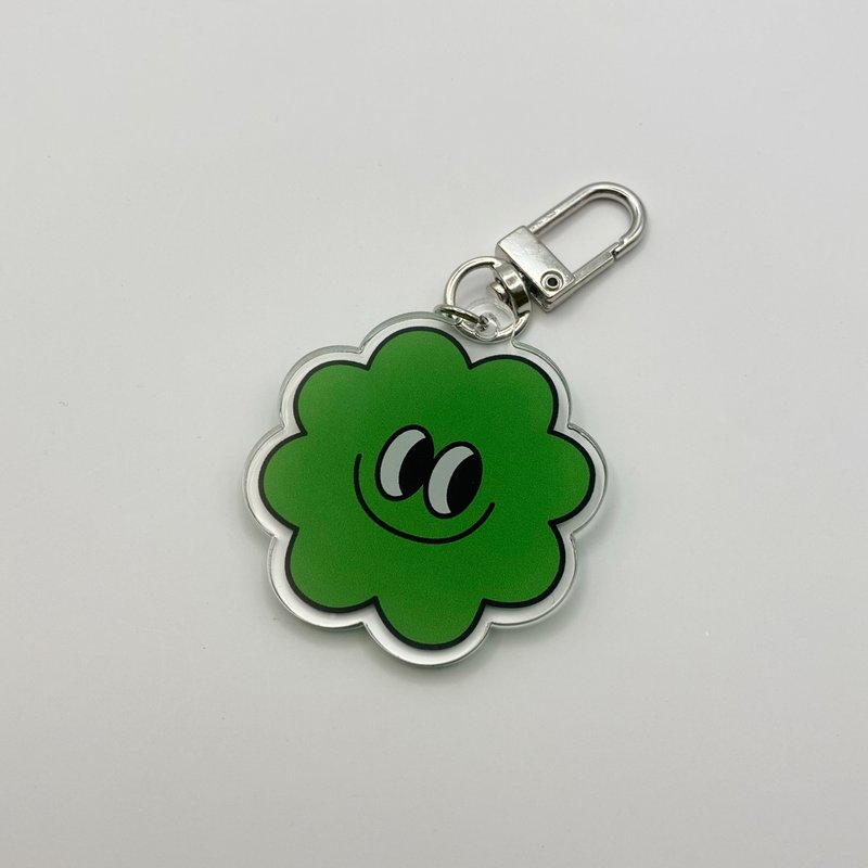 big clover keyring - Keychains - Acrylic Green