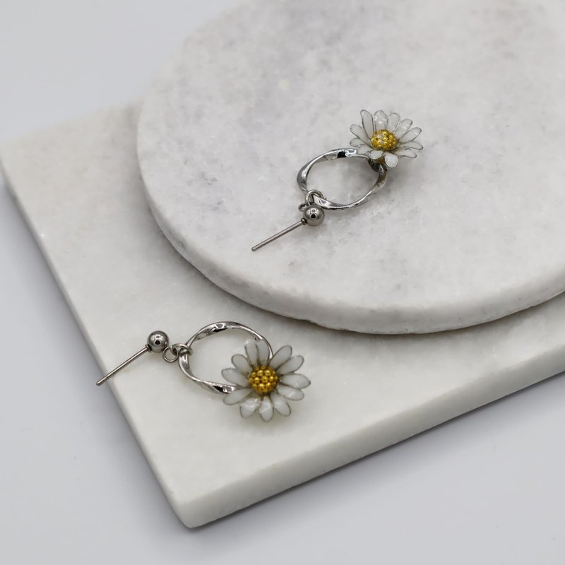 北極耳針 - 耳環/耳夾/耳骨夾 - 樹脂 銀色