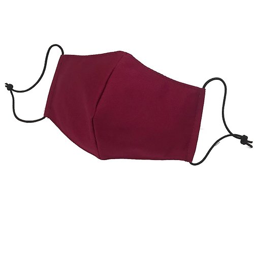 pegasus 酒紅色成人弧形立體布口罩套 / 內外層TC布-簡潔款