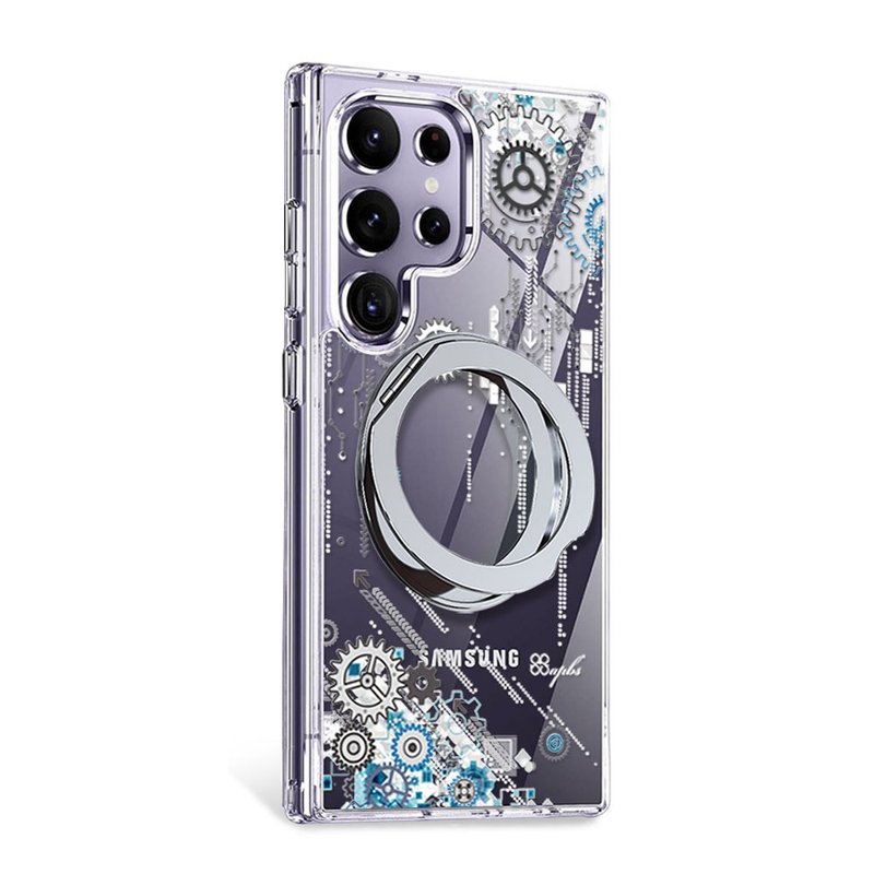 apbs Samsung S25/S24/A56系列 軍規360旋轉磁吸立架手機殼-源動 - 手機殼/手機套 - 其他材質 多色
