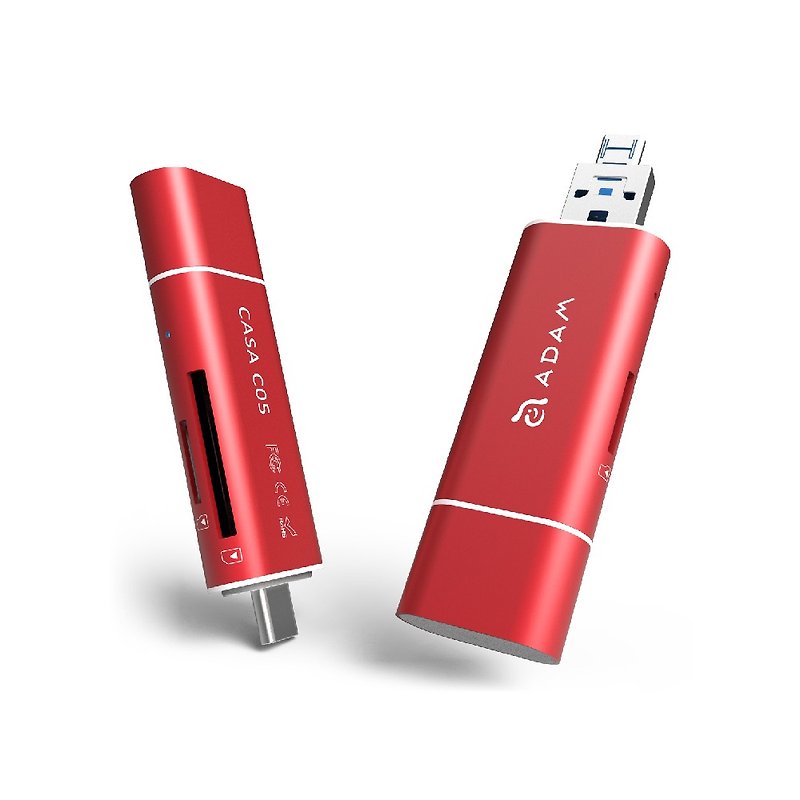 CASA C05 Type C USB3.1 5合一多功能4k讀卡機 紅 - USB 手指 - 其他金屬 紅色