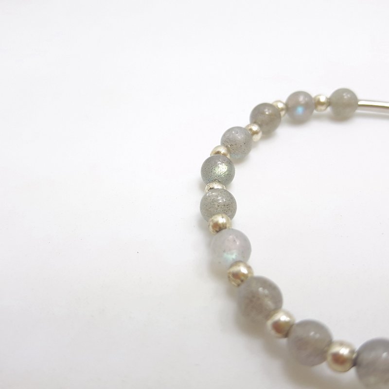 H4 ~ natural stone bracelet ~ can be tapped ~ alloy design section - Bracelets - Gemstone Multicolor