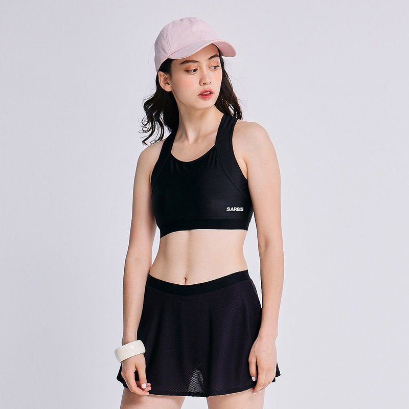 MIT 少女二截式泳裝 - 女泳衣/比基尼 - 聚酯纖維 黑色