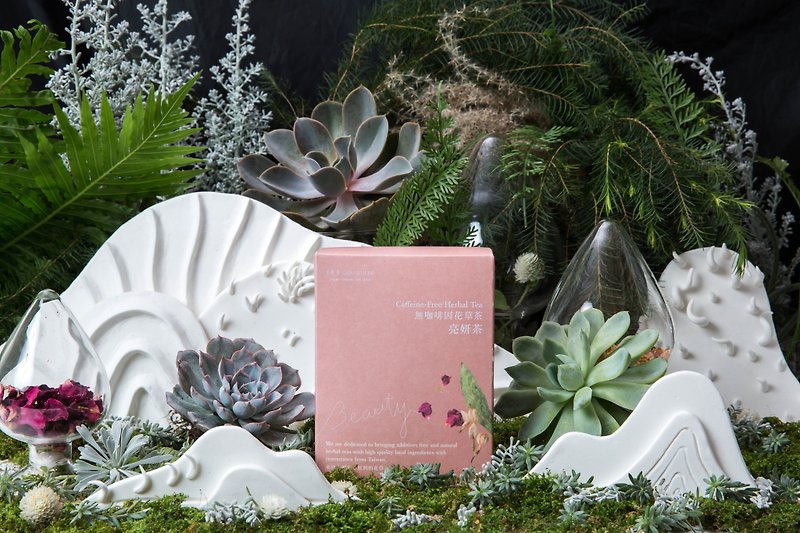 Five-star hotels use the same series of good night tea [Rose Compound Brightening Tea] (comes with gift bag and thoughtful card) - お茶 - 食材 ピンク