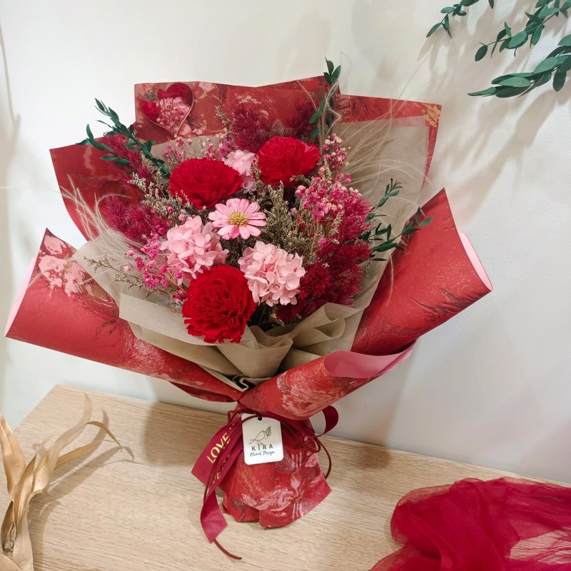 Mother's Day limited about love fragrance carnation bouquet/large size/Mother's Day bouquet/fragrance flower - Dried Flowers & Bouquets - Plants & Flowers Red