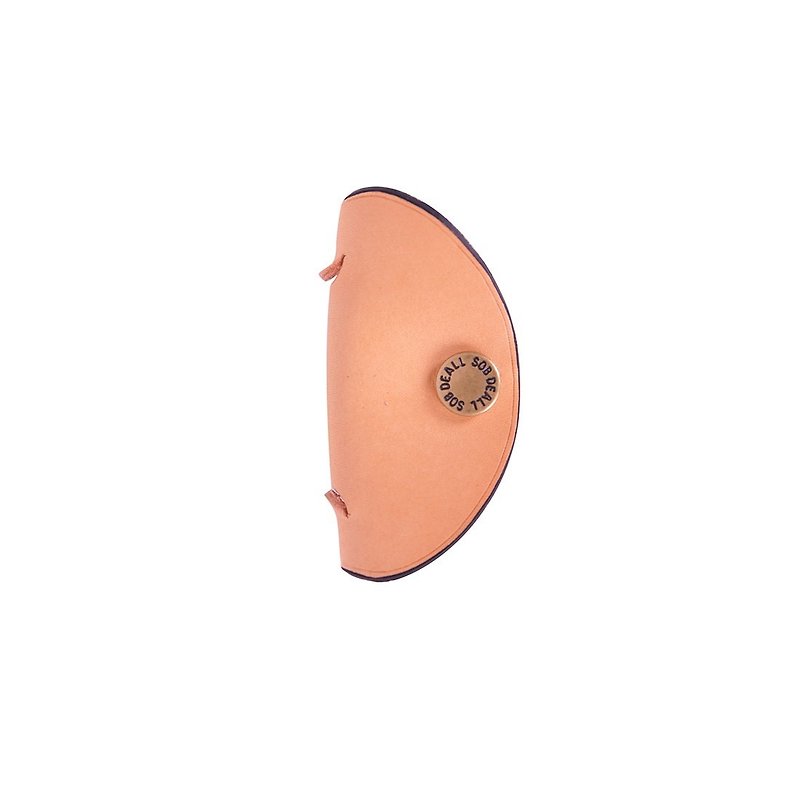 [SOBDEALL] Vegetable tanned leather daily storage items-headphone storage bag - ที่เก็บสายไฟ/สายหูฟัง - หนังแท้ สีทอง