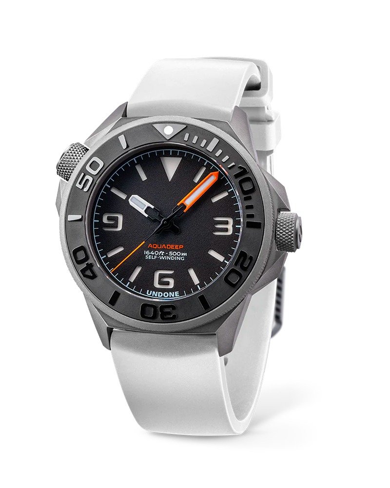 Undone Aquadeep Signal White Automatic - นาฬิกาผู้ชาย - โลหะ สีเงิน