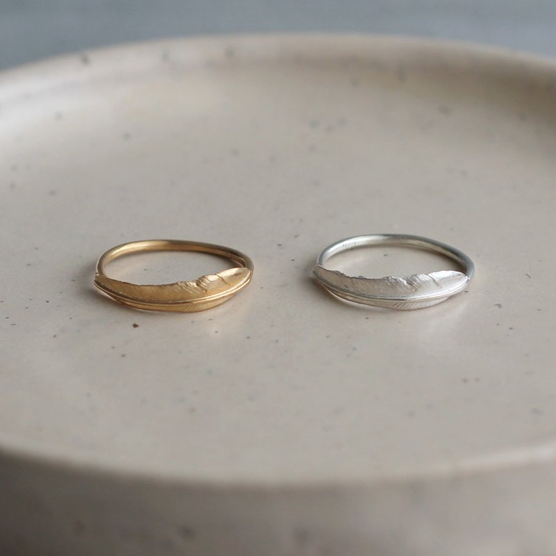 Feather ring - 戒指 - 純銀 銀色