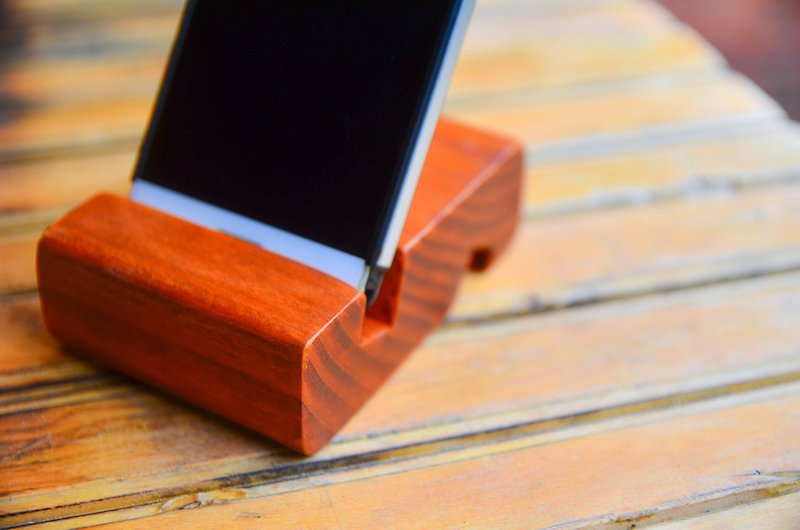 N oblique dual - multifunctional mobile phone holder - Items for Display - Wood Gold