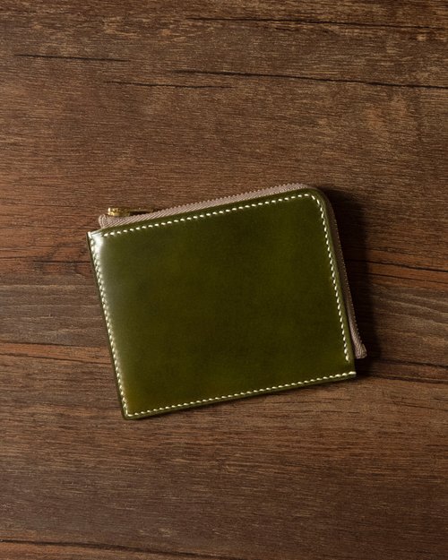 H14 Handmade Leather Goods 日本馬臀皮L形錢包