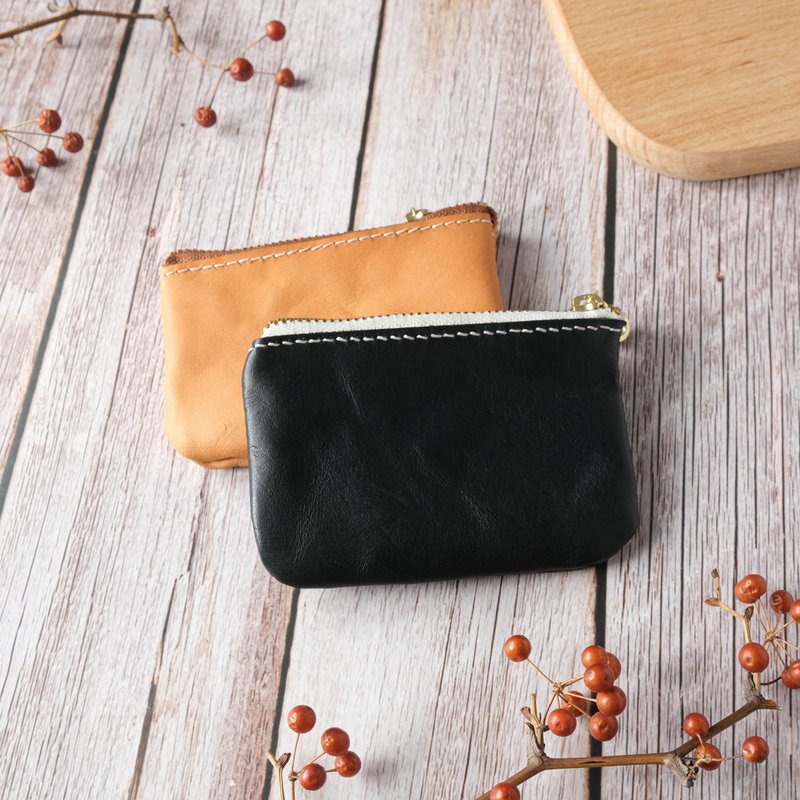 Coin Purse/Zipper/Wenqing Japanese Style - Coin Purses - Genuine Leather Multicolor