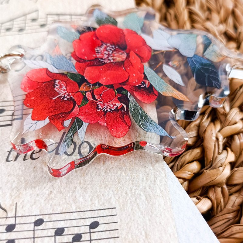 Big Black Camellia D/  stationery charm - ที่ห้อยกุญแจ - พลาสติก หลากหลายสี
