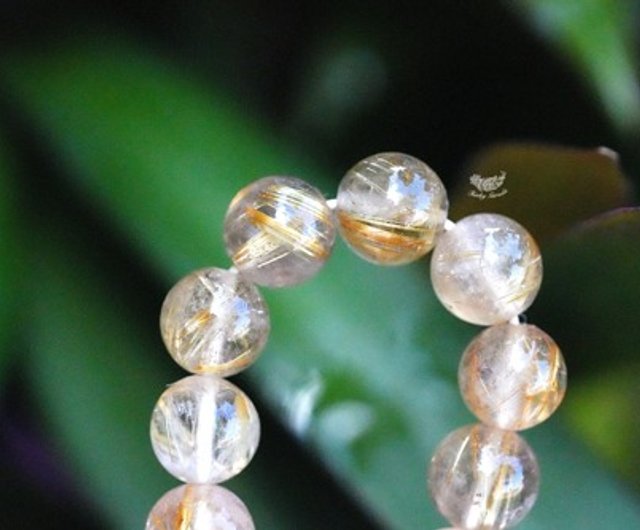 金針ゴールドルチルクォーツブレスレット 金針☆ゴールドルチルインクォーツ ブレスレットs1027 - ショップ