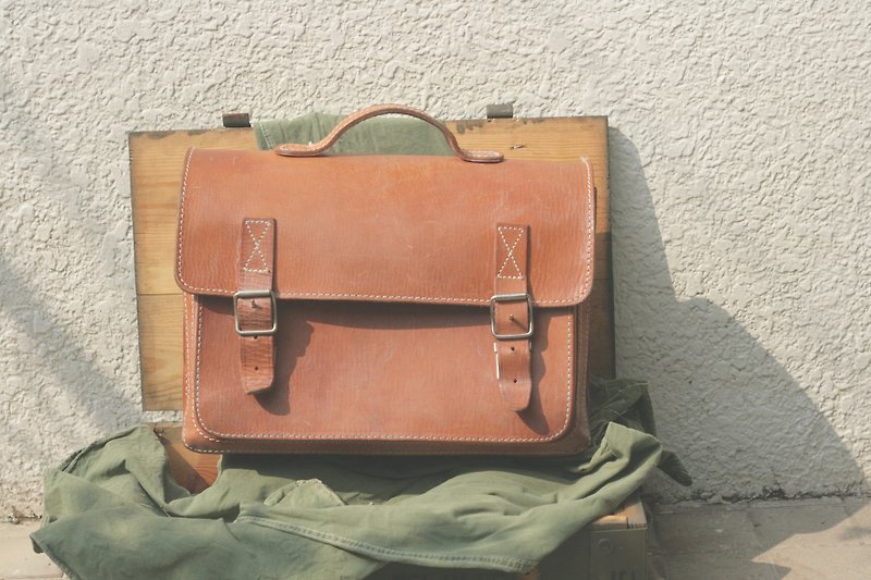 Leather bag _B059 - Backpacks - Genuine Leather Brown