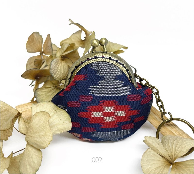 5cm 民族風傳統口金包 - 零錢包/小錢包 - 棉．麻 多色