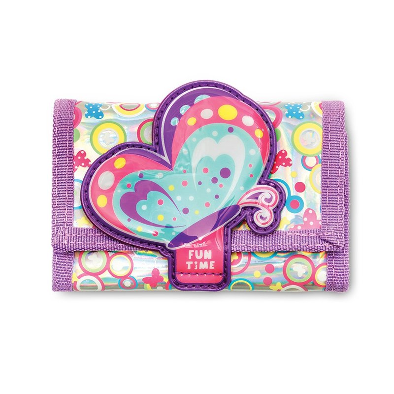 Tiger Family FunTime Fun Wallet - Dazzling Silver Butterfly - กระเป๋าสตางค์ - วัสดุอื่นๆ สีม่วง