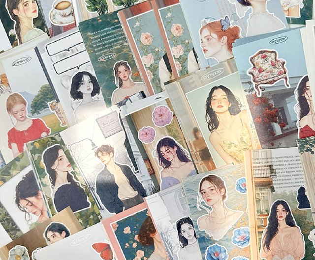 イラストキャラクター ステッカー 40種 ミックス (anns note