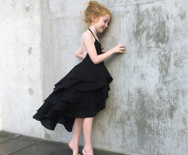 little girls black party dress