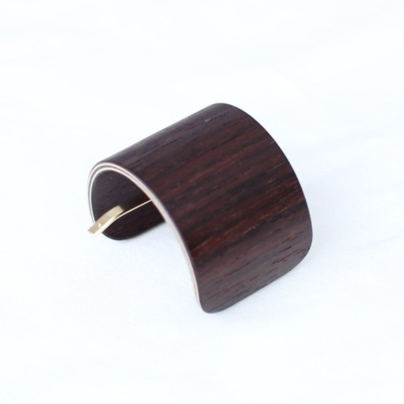 Wooden Pony Hook S 　Rosewood　 Hair Cuff - Hair Accessories - Wood Brown