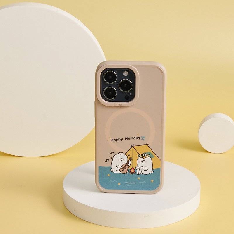 醜白兔露營時光峽谷強悍 MagSafe iPhone手機殼 - 手機殼/手機套 - 矽膠 多色